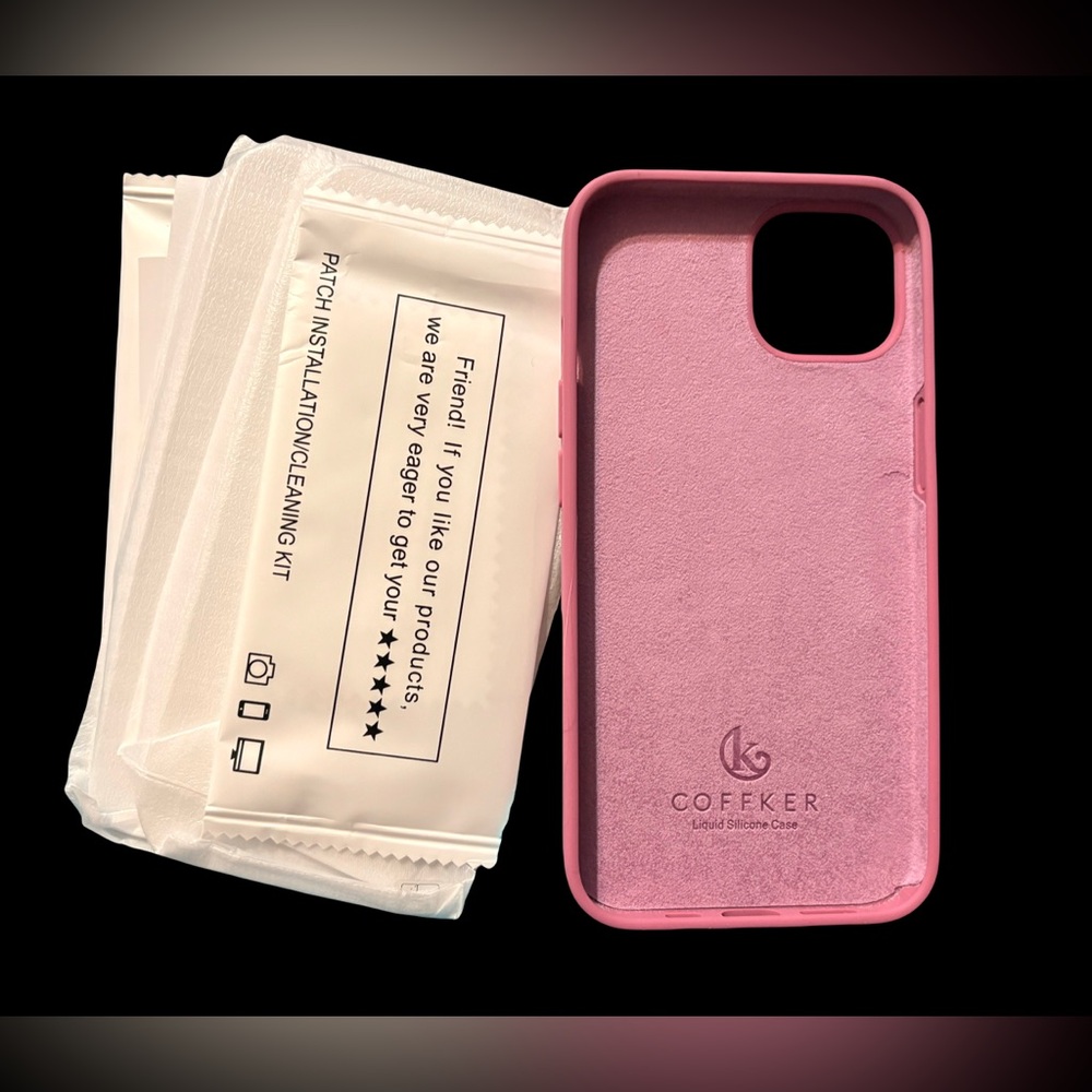 Coffker lilac pink IPhone 13 case with 2 glass screen protectors included NEW